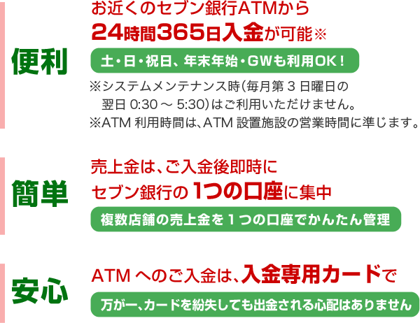 便利 簡単 安心