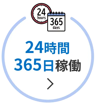24時間365日稼働