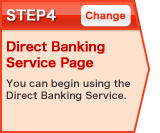 STEP4 Direct Banking Service Page You can begin using the Direct Banking Service.
