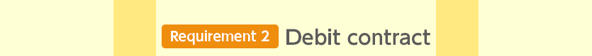 Requirement 2 Debit contract