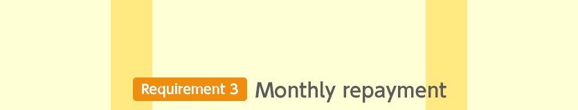 Requirement 3 Monthly repayment