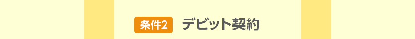 条件2 デビット契約など