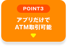 POINT03 アプリだけでATM取引可能