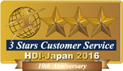 3 stars Customer Service HDI-JAPAN 2016