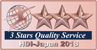 3 Stars Quality Service HDI-JAPAN 2018