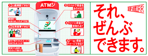 未来への窓口、ぞくぞく。もっと身近でさらに便利になったセブン銀行ATM。新たな顧客接点として、皆さまのビジネスチャンスもさらに広がります。